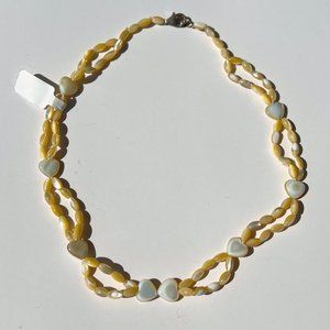 Vintage pearl heart necklace